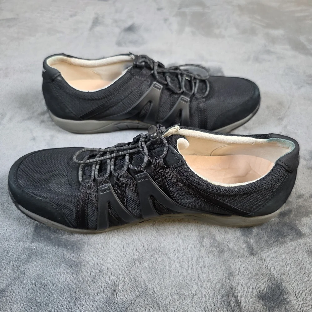 Dansko Henriette Shoes Women's 42 / 11.5 Black Suede Comfort Walking Sneaker
